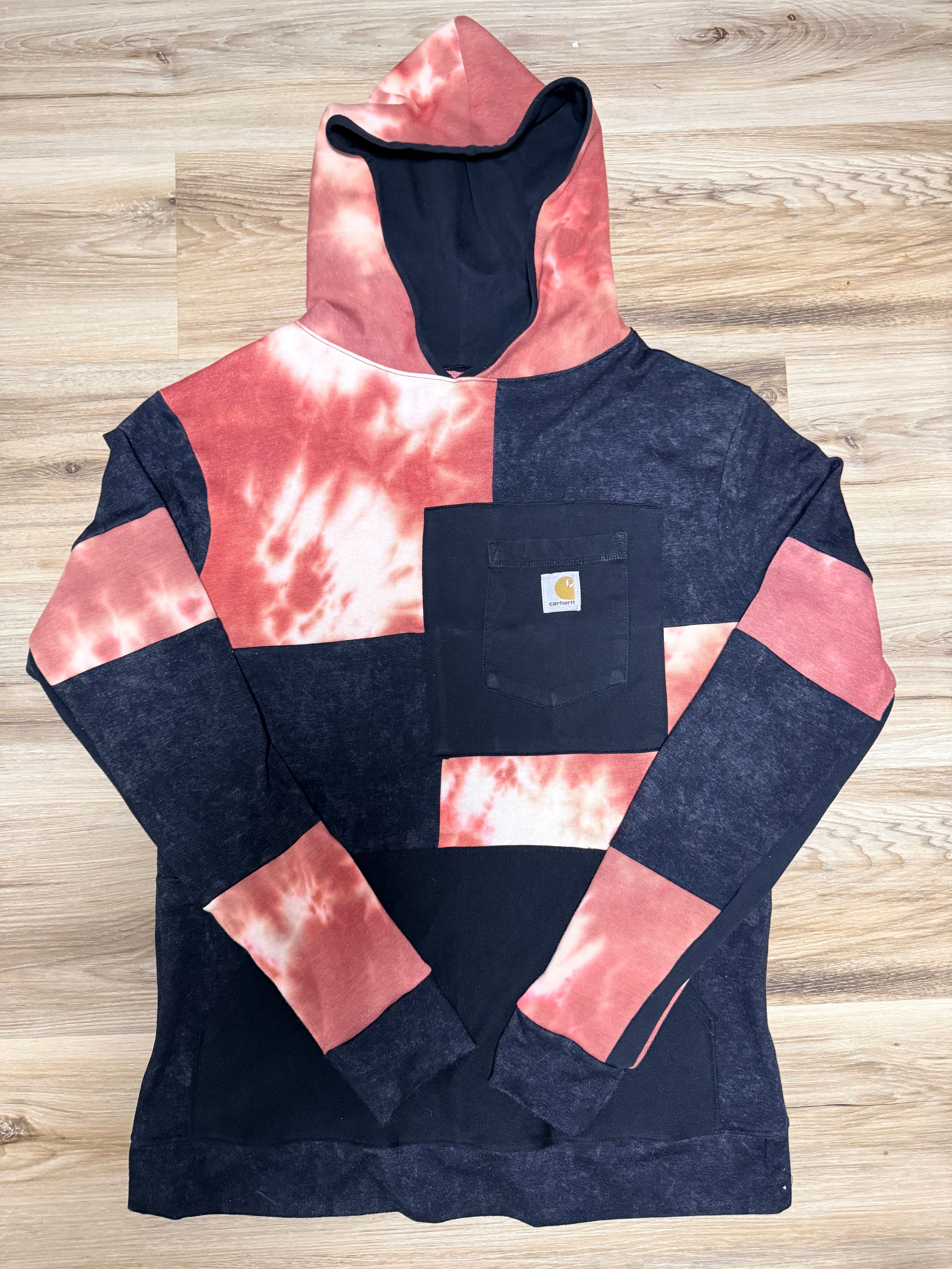 Carhartt Black and Rusted Red - Upcycled Hoodie – One-of-a-Kind & Sustainably Made