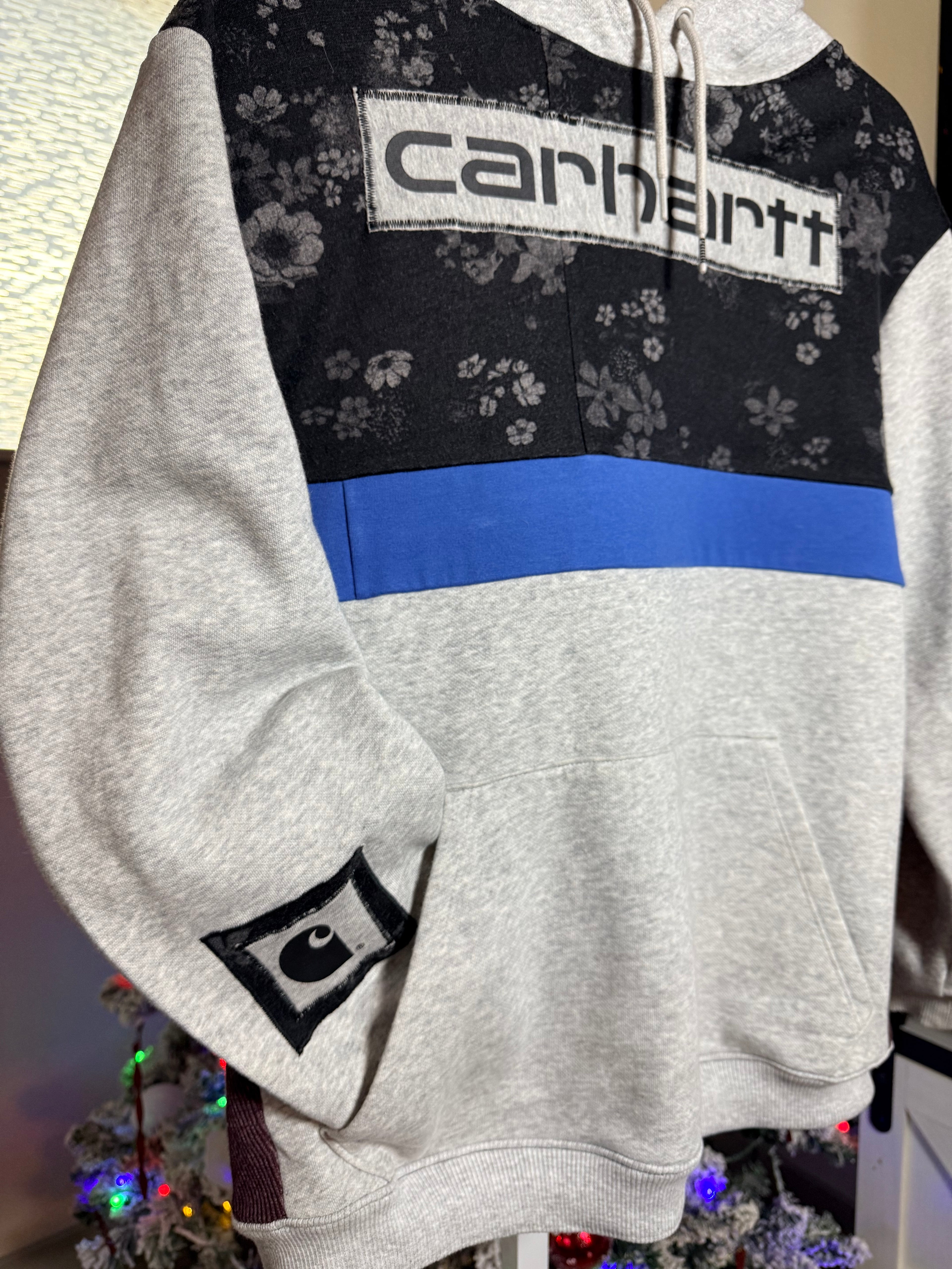 Carhartt grey - Upcycled Hoodie – One-of-a-Kind & Sustainably Made