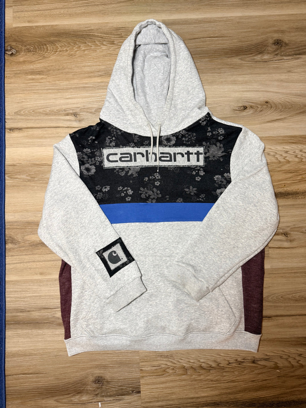 Carhartt grey - Upcycled Hoodie – One-of-a-Kind & Sustainably Made