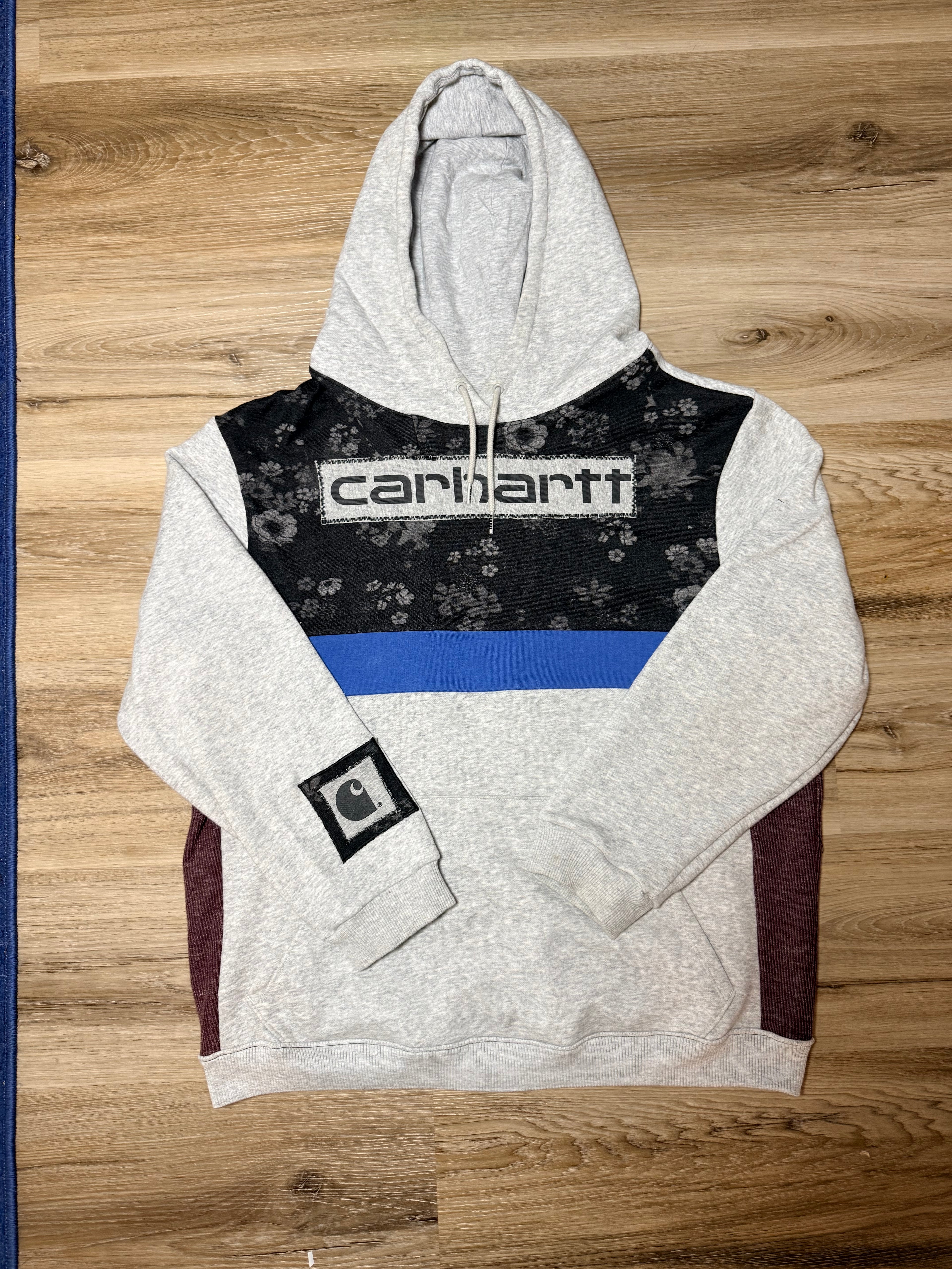 Carhartt grey - Upcycled Hoodie – One-of-a-Kind & Sustainably Made