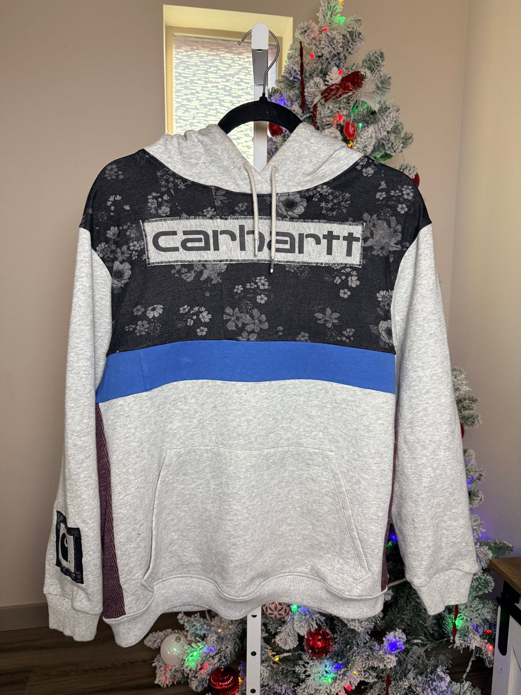 Carhartt grey - Upcycled Hoodie – One-of-a-Kind & Sustainably Made