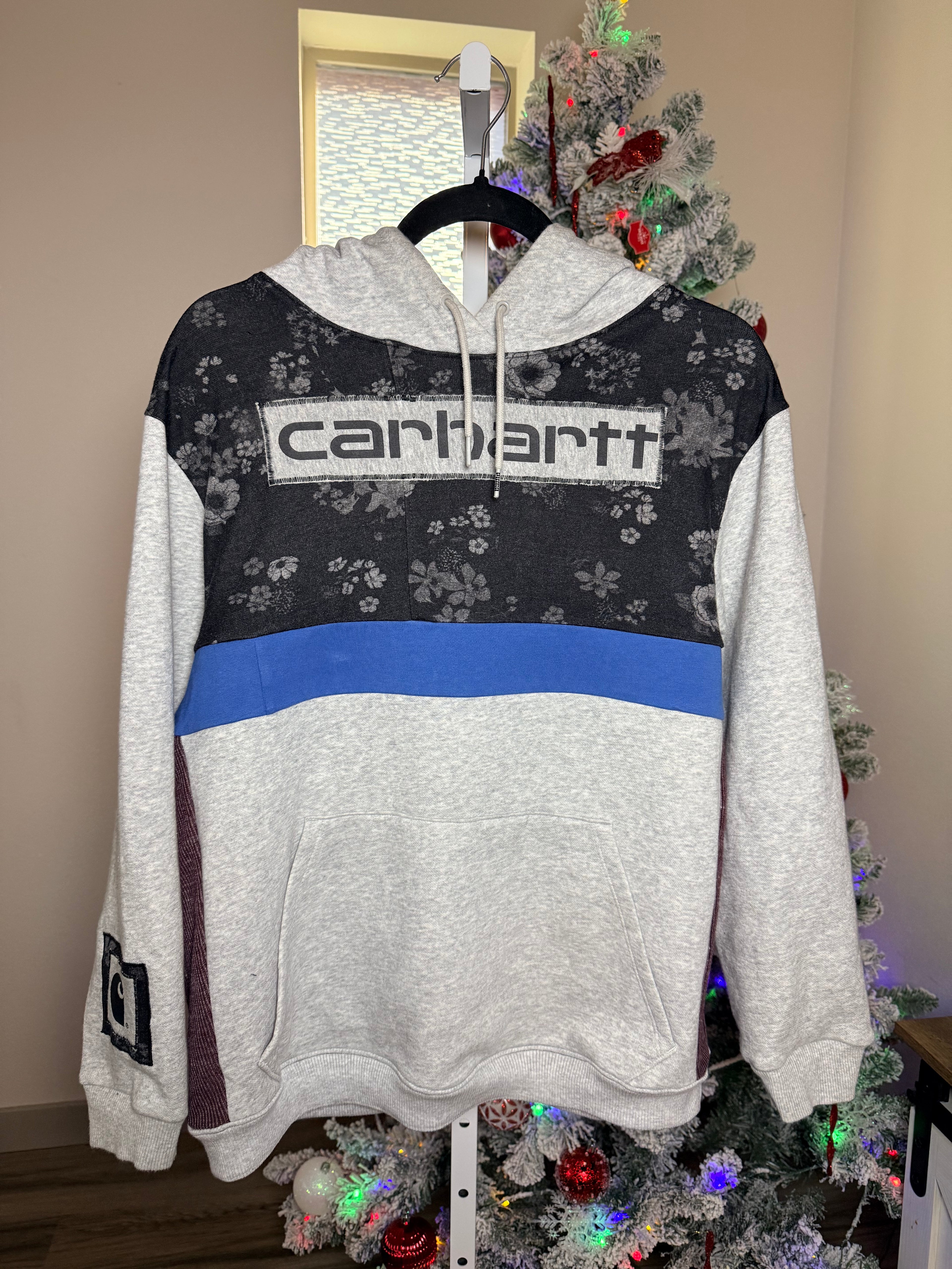 Carhartt grey - Upcycled Hoodie – One-of-a-Kind & Sustainably Made